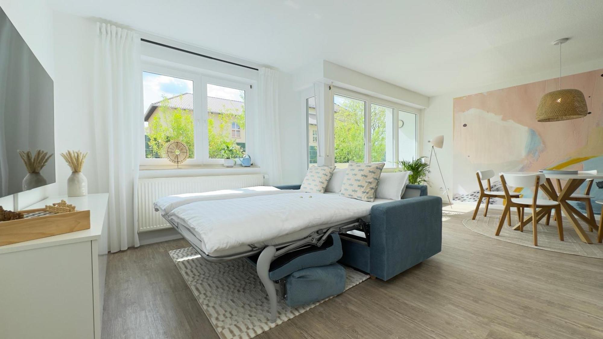 Fewo Am Park - 4P, Boxspringbett, Balkon, Smarttv, Gesundbrunnen, Familienfreundlich Галль Экстерьер фото