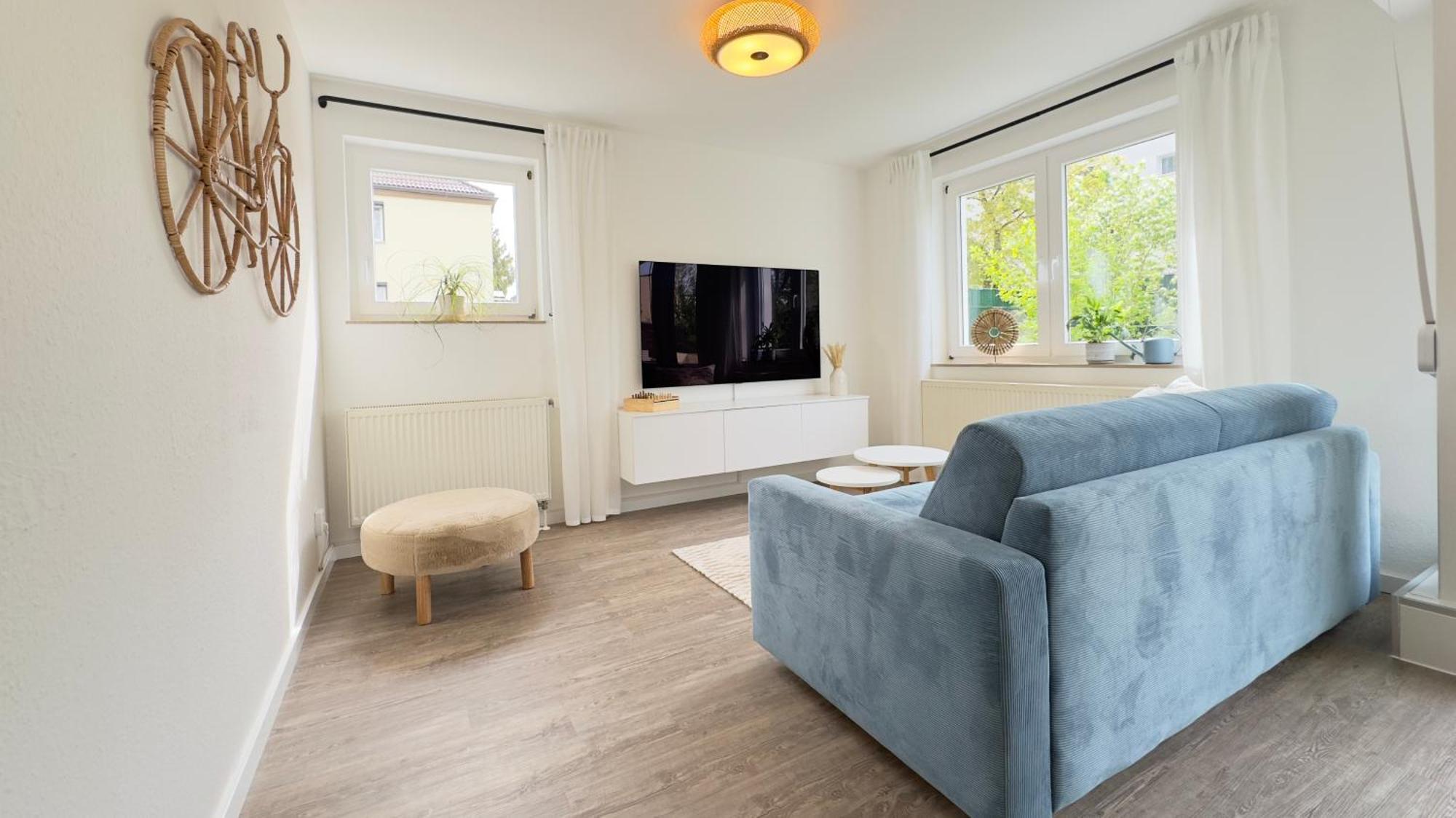 Fewo Am Park - 4P, Boxspringbett, Balkon, Smarttv, Gesundbrunnen, Familienfreundlich Галль Экстерьер фото